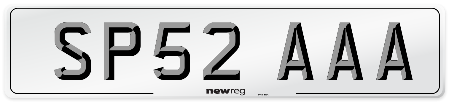 SP52 AAA Number Plate from New Reg